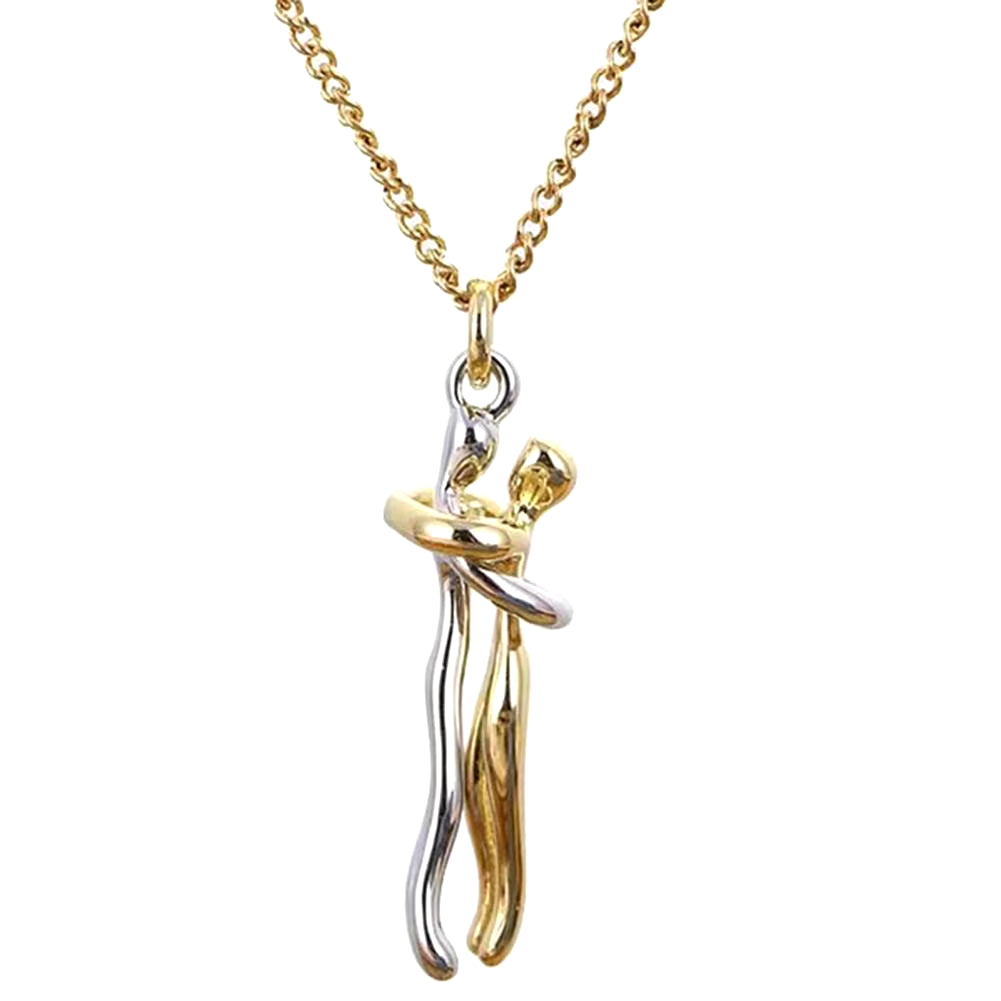 Embrace Forever – Adjustable Hugging Couple Pendant Necklace for Lovers
